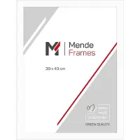 MendeFrames Holzrahmen Massivholz Klarglas 50x75 cm weiß H430