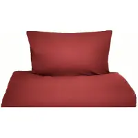 COFI Einfarbige Bettwäschen-Sets für Einzel- und Doppelbetten, 100% Baumwolle Bordeaux 155x220 cm