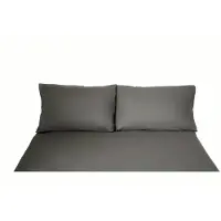COFI Einfarbige Bettwäschen-Sets für Einzel- und Doppelbetten, 100% Baumwolle Anthrazit 200x200 cm