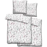 Sleezzze Doppelpack CloudComfort Basic Mikrofaser Bettwäsche Sommerblumen 135 x 200 + 80 x 80 cm
