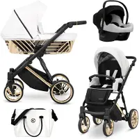 Kunert Kinderwagen Ivento Glam Premium 3in1 – Farbe: Weißperlmutt