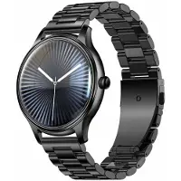 COLMI L28 Smartwatch (schwarz + schwarzes Stahlarmband)