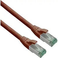 Helos Patchkabel Cat 6a Superflex S/FTP Cat 7 Rohkabel braun 7,5m AWG26/7 GHMT
