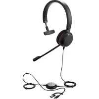 Jabra Evolve 20 USB C/A UC Mono, Kabelgebunden, 150 - 7000 Hz, Büro/Callcenter, 104 g, Kopfhörer, Schwarz
