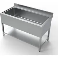 CombiSteel Spültisch 1 Becken mit Grundboden Aufkantung 1400x700x850mm