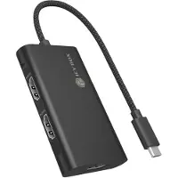 Icy Box Adapter für USB Type-C zu 3x HDMI, USB 3.2 Gen 2 (3.1 Gen 2) Type-C, HDMI, 10000 Mbit/s, 144 Hz, 3840 x 2160, 7680 x 4320, 7680 x 4320 Pixel