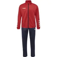Hummel Herren Trainingsanzug Promo Poly Suit 205876-3496 S - True Red/Marine - S