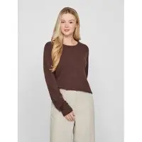 Vila Rundhalspullover "VIRIL O-NECK L/S KNIT TOP - NOOS" Viskosemischung, regular fit