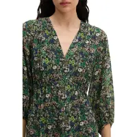 Marc O'Polo Marc OPolo Sommerkleid Ohne Taschen flared aus bedruckter Viskose