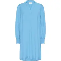 Kaffe Midikleid "Kleid KAloni", Damen, Gr. 36, N-Gr, blau (azure blau), Obermaterial: 87% Viskose LENZING ECOVERO CV LenzEcov. 13% Nylon NY., Kleider Midikleid