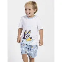 Bluey Pyjama, Weiß/Blau, 116-122
