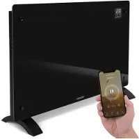 Vonroc Luxuriöser Elektroheizer – Konvektor – Glasfront – 2000W – Schwarz| WLAN