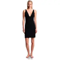 Emporio Armani für Damen. EW003275_AF20238 Schwarzes Strandkleid (S), Lässig, Strandbekleidung, Polyester, Ärmellos / Hosenträger