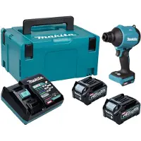 Makita AS 001 GD201 Akku Gebläse 40 V max. Brushless + 2x Akku 2,5 Ah + Ladegerät + Makpac
