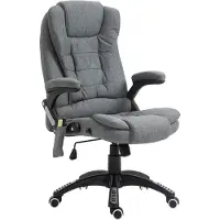 Kein Hersteller Massagesessel Chefsessel Bürostuhl, höhenverstellb., ergonomisch, Massage, 67x74x116-126cm (Dark Gray)