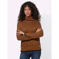 Casual Looks WITT WEIDEN Rollkragen-Pullover in cognac-schwarz-gemustert | Gr.: 52