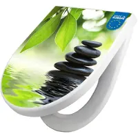 Banjado WC Sitz mit Absenkautomatik D Form Motiv Steine&Relax [TDW3 10025]