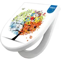 Banjado WC Sitz mit Absenkautomatik D Form Motiv Vier Jahreszeiten [TDW3 11067]