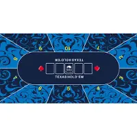 Buffalo -Poker-Tischdecke, blau, 180 x 90 cm, 3 mm
