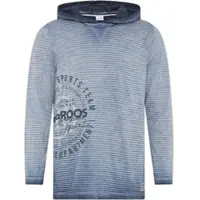 Kangaroos Langarmshirt , Herren, Gr. L, blau (navy), Single Jersey, Obermaterial: 100% Baumwolle, schmal, Shirts Langarmshirt, schmale Passform, Langarm, mit Kapuze, aus Single Jersey, Topseller