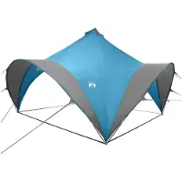 vidaXL Party-Zelt Blau 400 x 400 x 322 cm Polyester und Stahl
