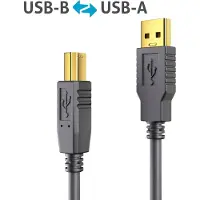 PureLink DS2000-100, 10 m, USB A, USB B, USB 2.0, 0,48 Gbit/s, Schwarz