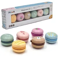 Viga Toys VIGA PolarB Holzplätzchen Konditorei Set Makronen