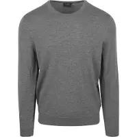 Olymp Pullover O-Hals Wolle Grau