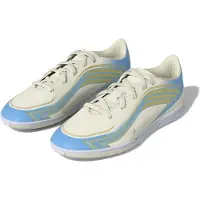 Adidas Fußballschuh PERFORMANCE "F50 MESSI CLUB KIDS, HALLENBÖDEN", Kinder, Gr. 31, weiß (ivory, semi blau burst, icey blau), Synthetik, Schuhe Fußballschuh, für Hallenboden