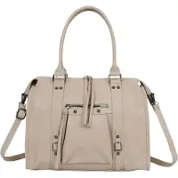 Gallantry Paris Gallantry, Damen-Shopper im Vintage-Bowling-Stil mit Gurt, Taupe