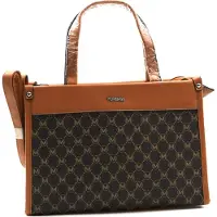 Sonderpostendiscount Damenhandtasche Schultertasche Braun oder Weiss Y1266 - Braun Farbe: Braun