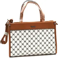 Sonderpostendiscount Damenhandtasche Schultertasche Braun oder Weiss Y1266 - Weiss Farbe: Weiss
