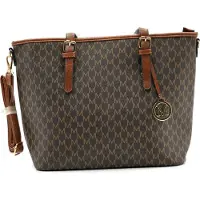 Sonderpostendiscount Damenhandtasche Shopper mit zusätzlichem Schultergurt verschiedene Farben 80204 - Braun, Farbe: Braun Hersteller:
