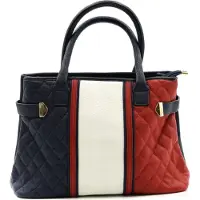 Sonderpostendiscount Damenhandtasche verschiedene Farben mit Schultergurt Modell Valencia Farbe: Blue/White/Red Hersteller: Materialzusammensetzung: Kunstleder,Syntetik
