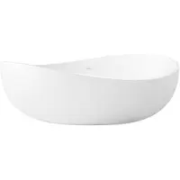 CERANO Valentina Freistehende Badewanne 180 x 110 cm Mineralguss weiß matt