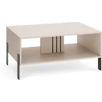 Margaret Hadas24 MargaretHadas24 Kaffeetisch Natan mit Metallfüßen 100/47/55 cm, Couchtisch, Wohnzimmertisch, Wohnzimmer, Holzoptik, Sofatisch, Stubentisch, artisan