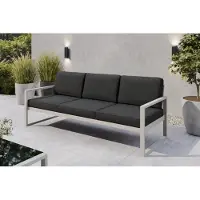 Margaret Hadas24 Gartensofa 3 Sitzer Outdoor Madera Lounge Couch Terrasse wetterfest Balkonmöbel Sitzbank mit Lehne, Gartenmöbel kaschmir, graubraun
