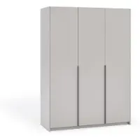 Margaret Hadas24 Kleiderschrank APOLLONIA ohne Spiegel, Drehtürenschrank, moderner, Schrank, viel Stauraum150 x 204cm (kaschmir, schwarze Griffe)