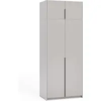 Margaret Hadas24 Kleiderschrank APOLLONIA I ohne Spiegel, Drehtürenschrank, moderner, Schrank, viel Stauraum100 x 250cm (kaschmir, schwarze Griffe)