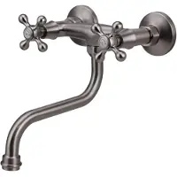 Aquanello Küchenarmatur Wandmontage Edelstahl Heritage Ascot NB-4111-HA
