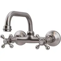 Aquanello Küchenarmatur Wandmontage Edelstahl Heritage Ascot NB-4110-HA