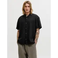 Jack & Jones Kurzarmhemd "JJESUMMER LINEN BLEND RESORT SHIRT SS SN" Baumwollmischung, relaxed fit