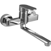 Aquanello Küchenarmatur Wand chrom Auslauf 20 cm Casa CR-1420-CS