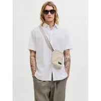 Jack & Jones Kurzarmhemd "JJESUMMER LINEN BLEND SHIRT S/S SN" Baumwolle mit Leinen, regular fit