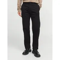Jack & Jones Chinohose "JPSTKANE BARRET CHINO NOOS", Herren, Gr. 33, Länge 32, schwarz, Web, Obermaterial: 98% Baumwolle, 2% Elasthan, unifarben, relaxed fit knöchellang, Hosen Chinohose