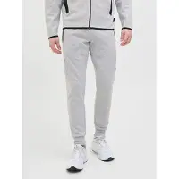 Jack & Jones Sweathose "JPSTWILL FUSION SWEAT PANTS NOOS", Herren, Gr. XS, N-Gr, grau (light grau melange), Web, Obermaterial: 58% Polyester, 42% Baumwolle, meliert, slim fit normal, Hosen Sweathose