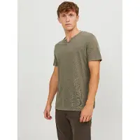 Jack & Jones T-Shirt "SPLIT NECK TEE" mit V-Ausschnitt