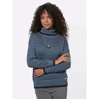 Casual Looks WITT WEIDEN Rollkragen-Pullover in rauchblau-schwarz-gemustert | Gr.: 50