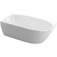 CERANO - Freistehende Acrylbadewanne Livia, linke Ausführung - weiß, glänzend - 170x81 cm