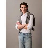 Calvin Klein Solid Stretch Slim Fit Langarmhemd